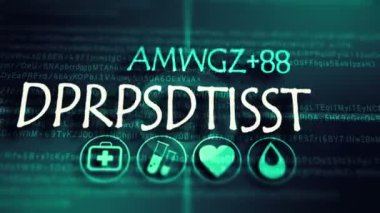 Coronavirus Covid-19 tehlikeli grip salgını, hastalık kapma riski. Bilim ve araştırma yeni tehlikeli grip virüsü. 4K UHD 3D video canlandırma kavramı.