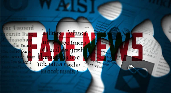 Fake News Disinformation Concept Internet Social Networks Misinformation Stok Resim