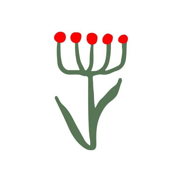 Барвистий Квітковий Елемент Каракулі Надихнув Українське Наївне Народне Мистецтво — стоковий вектор