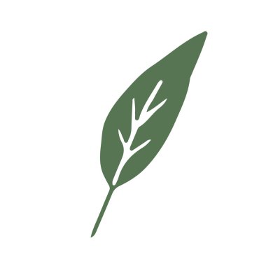 Renkli karalama çiçek elementi, vektör naif sanat klip sanatı beyaz arkaplanda izole