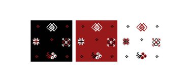 Çiçek elementleriyle Ukrayna 'nın pürüzsüz deseninin vektör çizimi