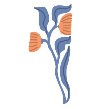 Renkli, el yapımı bir çiçek. Vektör illüstrasyonu