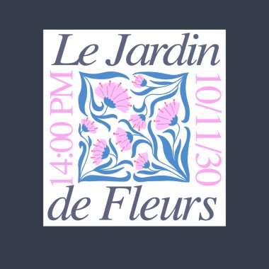 Renkli bir el yapımı piyasa tasarımı posteri. Vektör illüstrasyonu