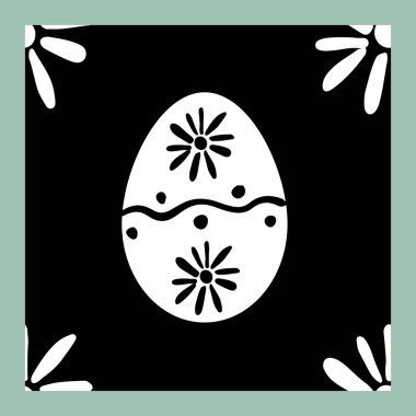 Mutlu Paskalya Linocut Kusursuz Örnekleri. Vektör illüstrasyonu