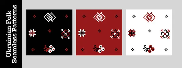 Ukrayna Motifleri Belirlenmiş Vektör Folk Slav Deseni Tasarım Yaratıcı Doğa Tasarımı Sanatı. Vektör illüstrasyonu