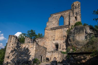 Ruins of castle Oybin in Germany