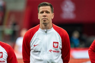 WARsaw, POLAND - 16 Haziran 2023 Polonya-Almanya maçı 1: 0. Kaleci Wojciech Szczesny.