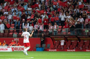 WARsaw, POLAND - 16 Haziran 2023 Polonya-Almanya maçı 1: 0. Jakub Blaszczykowski geçen sefer sahadan ayrıldı..