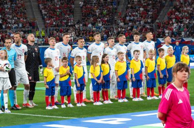 LEIPZIG, GERMANY - 18 Haziran 2024: Euro 2024 Groupe F maçı Portekiz - Çek 2: 1. Çekoslovakya Takımı.