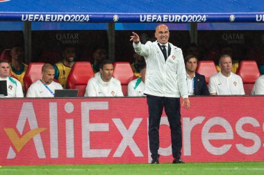 LEIPZIG, GERMANY - 18 Haziran 2024: Euro 2024 Groupe F maçı Portekiz - Çek 2: 1. Roberto Martinez baş antrenör.
