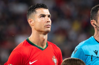 LEIPZIG, GERMANY - 18 Haziran 2024: Euro 2024 Groupe F maçı Portekiz - Çek 2: 1. Cristiano Ronaldo 