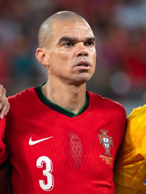 LEIPZIG, GERMANY - 18 Haziran 2024: Euro 2024 Groupe F maçı Portekiz - Çek 2: 1. Pepe..