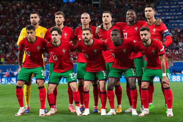 LEIPZIG, GERMANY - 18 Haziran 2024: Euro 2024 Groupe F maçı Portekiz - Çek 2: 1. Portekiz Takımı.