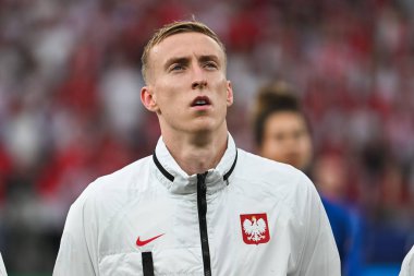 BERLİN, GERMANY - 21 Haziran 2024: Euro 2024 Grup D maçı Polonya - Avusturya 1: 3. Adam Buksa 