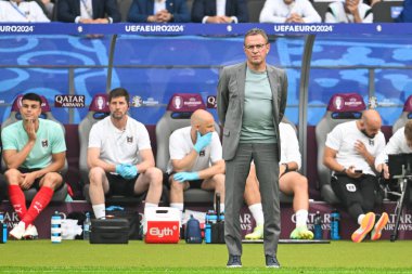 BERLİN, GERMANY - 21 Haziran 2024: Euro 2024 Grup D maçı Polonya - Avusturya 1: 3. Ralf Rangnick Avusturya teknik direktörü.