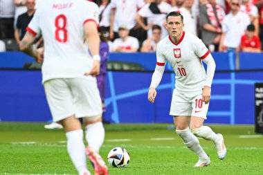BERLİN, GERMANY - 21 Haziran 2024: Euro 2024 Grup D maçı Polonya - Avusturya 1: 3. Piotr Zielinski