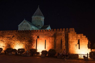 MCCHETA, GEORGIA - 16 AĞUSTOS 2023: Katedral Svetitskhoveli (Sweti Cchoweli).