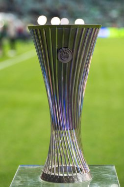 WROCLAW, POLAND - 28 Mayıs 2025 UEFA Konferans Ligi Final Maçı Real Betis - Chelsea. Kupa..