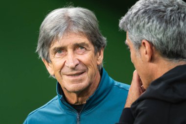 WROCLAW, POLAND - 28 Mayıs 2025: UEFA Konferans Ligi Final Maçı Real Betis - Chelsea 1: 4. Manuel Pellegrini Betis 'in baş antrenörü..