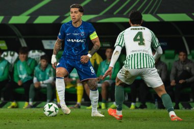 WROCLAW, POLAND - 28 Mayıs 2025: UEFA Konferans Ligi Final Maçı Real Betis - Chelsea 1: 4. Enzo Fernandez.