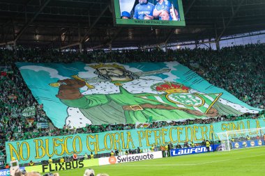 WROCLAW, POLAND - 28 Mayıs 2025: UEFA Konferans Ligi Final Maçı Real Betis - Chelsea 1: 4. Betis 'i destekleyenler.