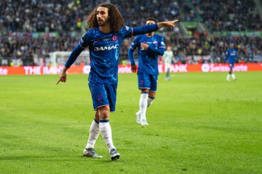 WROCLAW, POLAND - 28 Mayıs 2025 UEFA Konferans Ligi Final Maçı Real Betis - Chelsea. Marc Cucurella 