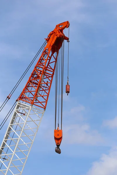 Daru Tetején Kék Háttér Fogalmak Építés Gépesítés — Stock Fotó