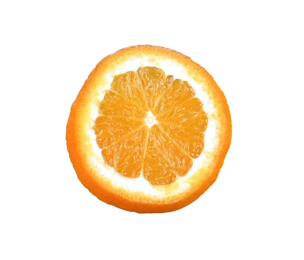 Свіжість Апельсинового Мандарина Очищена Секція Ізольована Білому Тлі Мають Відсічні — стокове фото