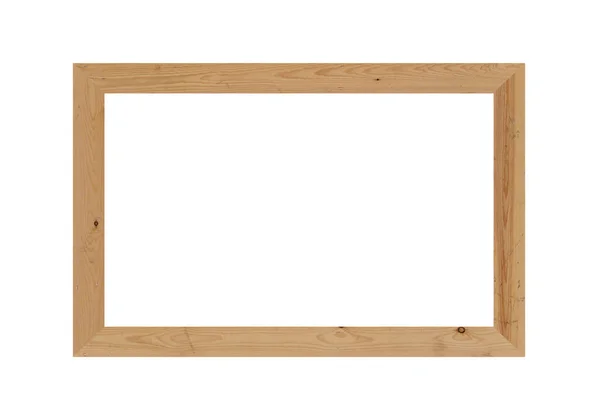用白色背景隔离的旧木框图来设计你的工作理念 — 图库照片