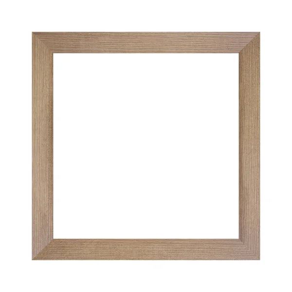 Old Wooden Frame Picture Isolated White Background Design Inyour Work — Stock Photo, Image