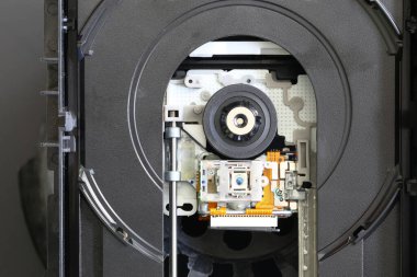 DVD- ROM baş okuyucusunu kapat, CD veya DVD okumak için kullanılan bir bilgisayara yüklenmiş bir donanım aygıtı.