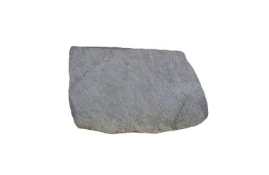 Dağ kaya dokusu ya da farklı şekillerde taş doğal olarak beyaz arka planda izole olarak ortaya çıkar ve kesme yolları vardır..