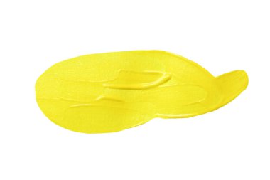 Sarı fırça beyaz arkaplanda izole edilmiş ve kırpma yolları var.
