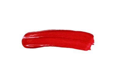 Beyaz arkaplanda kırmızı fırça izole edilmiş ve kırpma yolları var.