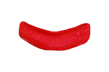 Beyaz arkaplanda kırmızı fırça izole edilmiş ve kırpma yolları var.