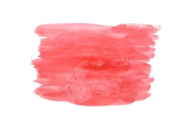 Beyaz arkaplanda kırmızı fırça izole edilmiş ve kırpma yolları var.