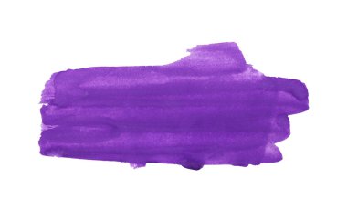 Mor fırça beyaz arkaplanda izole edilmiş ve kırpma yolları var.