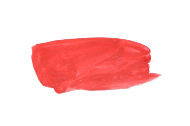 Beyaz arkaplanda kırmızı fırça izole edilmiş ve kırpma yolları var.