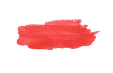 Beyaz arkaplanda kırmızı fırça izole edilmiş ve kırpma yolları var.