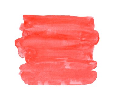 Beyaz arkaplanda kırmızı fırça izole edilmiş ve kırpma yolları var.