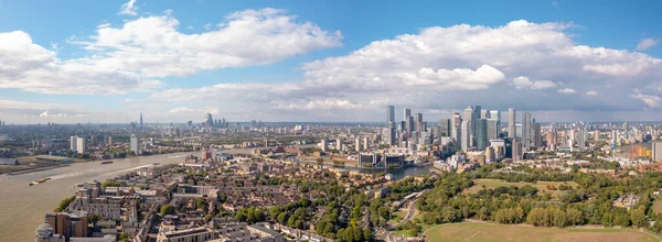 Skyline Panoramique Aérienne Quartier Financier Londres Vue Sur Ville — Photo
