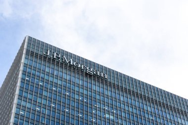 Londra, İngiltere - 11 Eylül 2022 - JP Morgan bir Amerikan yatırım bankası ve finans hizmetleri şirketi.