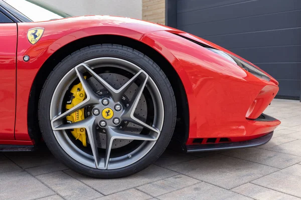 Eslovênia Liubliana Junho 2022 Red Ferrari Tributo Italian Luxury Sports — Fotografia de Stock