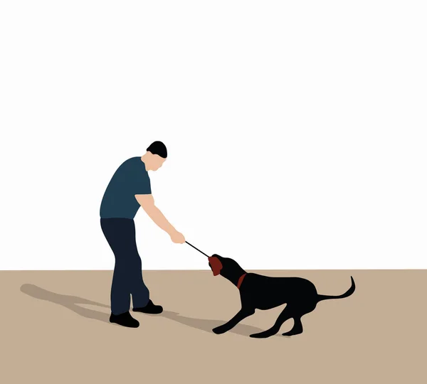 Cão Treinado Parque Infantil Cão Agressivo Treina Obediência Amigável Protetor — Fotografia de Stock