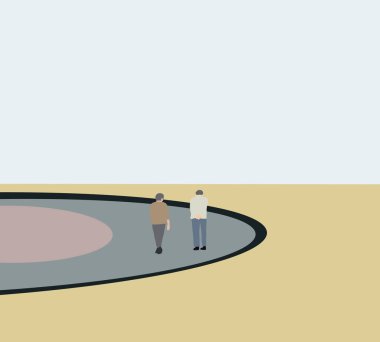 Güneşli bir günde parkta yürüyen iki yaşlı arkadaş. Emeklilik, doğa konseptiyle..