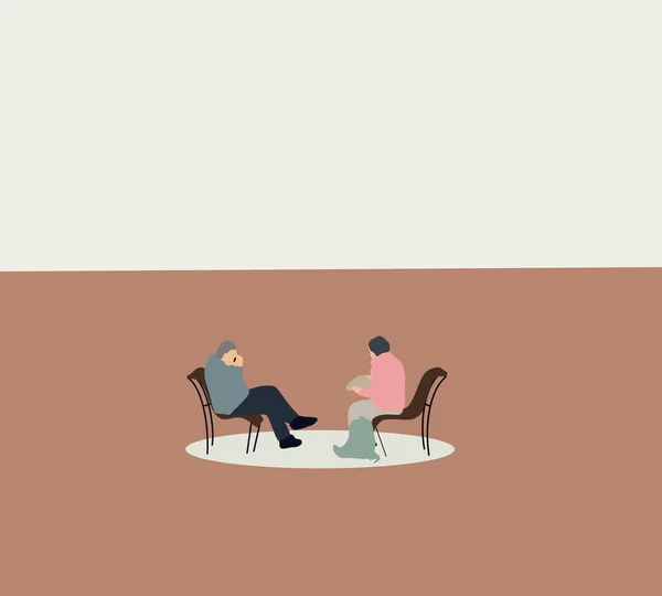 Ältere Paare Trinken Kaffee Und Unterhalten Sich Öffentlichen Park Glück — Stockfoto