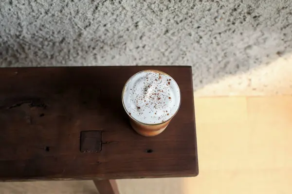 Lodowa Kawa Cappuccino Zimny Letni Drink Wczesnym Rankiem Zimny Letni — Zdjęcie stockowe