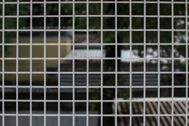 Izgara pas dokusu arka planı. Dekorasyon endüstrisi tarzı. Arkaplan ve duvar kağıdı için ağ dokusu deseni.