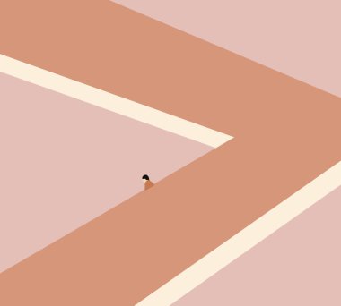 Binada merdivenlerden inen bir adam. Modern Şehir Yaşam Tarzı kavramı. Kütüphane, merdiven ve eğitimde yürüyen öğrenci.