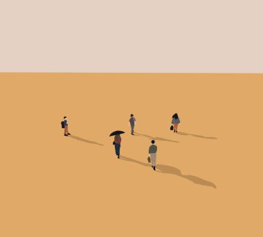 Şehir caddesinde yürüyen insanlar. Şehir manzarası betonu. Genç bir çocuk ve kız ve moda adamı ve kadın grubu..